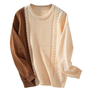 Women's 100% Cotton Crew Neck Pullover Solid Color Casual Autumn Knit Sweater Regular Sleeve Flat Knitted Breathable - Product Image 2