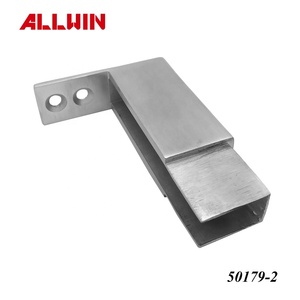 Modern Design Stainless Steel 180 Degree Slot Tube Glass Glazing Top Rail Cap Inline Connectors <b>for</b> Hotels - Product Image 6
