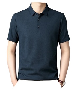 เสื้อโปโลผ้าคอตตอนสีส้มสุดชิคสำหรับผู้ชายทรงสลิมฟิตเสื้อผ้าแนวสตรีทพิมพ์ลายแขนสั้นใส่สบายไม่มีปกโลโก้ - Product Image 6