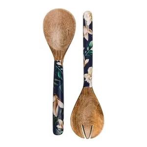 Cuillère de service élégante en bois massif, cuillère de cuisine pour mélanger les sauces, le riz, le curry, la soupe, idéale pour la salle à manger et la cuisine - Product Image 3