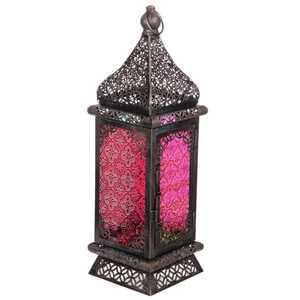 Set 2 Tall Black Stainless Steel Frame Eco-Friendly Heat Resistant Candle <b>Lantern</b> Glass <b>Hurricane</b> Cylinder Insert Holder <b>Lantern</b> - Product Image 4