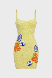 Último modelo de traje de baño de una pieza para mujer, azul claro, con pedrería y cuentas, estilo bodycon, con cuello halter y sin mangas, con aberturas, liso, ropa de playa - Product Image 2
