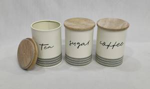 Metal Decorative Containers Kitchen Canister Set Tableware Storage Canisters Galvanized Kitchen Food Storage Countertop - Product Image 6