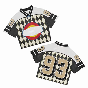Custom Sublimated Mesh Ice Hockey Jersey Men's Short Sleeve V-Neck Breathable Sportswear with Number 53 Print - Product Image 3