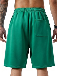 Pantalones Cortos Bermuda para Hombre, Color Verde, con Cordón, Tejido Transpirable, Bolsillos, Cintura Media, 100% Poliéster, Secado Rápido, Logotipo Trasero - Product Image 3