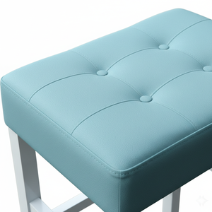 Ensemble de 2 tabourets de bar et de comptoir en cuir PU, ensemble de tabourets capitonnés en cuir PU, ensemble de tabourets rembourrés en PU avec structure en bois massif, hauteur bar et comptoir - Product Image 5