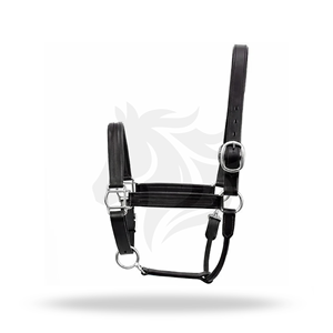 Harnais de cheval en cuir de qualité supérieure, rembourré, réglable, avec ferrures en laiton - Product Image 1