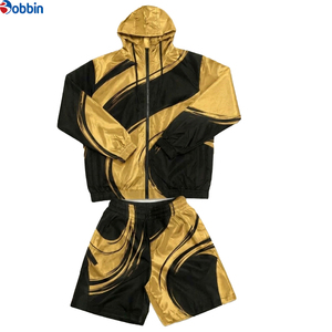 Conjuntos de Verano de Moda para Unisex, con Logotipo Personalizado, Impermeables, Conjunto Corto de 2 Piezas, Chaqueta con Capucha y Pantalones Cortos, Sublimación - Product Image 5
