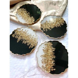 Premium Epoxy Resin Coasters Set Round Square Decorative Home <b>Table</b> <b>Mat</b> Wholesale - Product Image 6