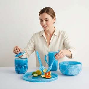 Frutero de Resina Hecho a Mano de la Más Alta Calidad con Texturas Elegantes y Acabado Liso para Servir Sopa, Aperitivos y Ensaladas con un Aspecto Elegante - Product Image 1