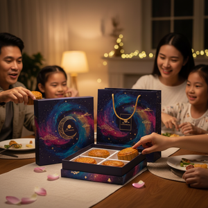 Boîte personnalisée avec impression sur mesure pour l'emballage de gâteaux de lune du Festival de la Mi-Automne, avec tiroir et insert personnalisé - Product Image 6