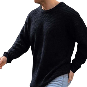 เสื้อสเวตเตอร์คอกลมถักนิตติ้งแฟชั่นผู้ชาย แขนยาว ทรงโอเวอร์ไซส์ จากผู้ผลิต - Product Image 2