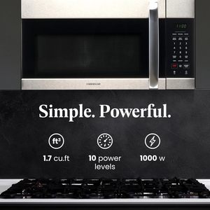 Horno microondas de sobremesa, 1.7 Cu. Pies 1000W - Recalefacción automática, Cocción en varias etapas, Función de derretir/ablandar, Bloqueo de seguridad para niños - Product Image 2