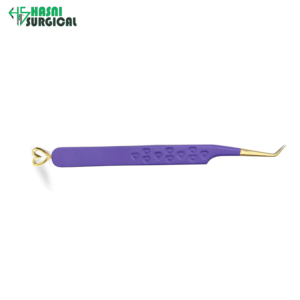 แหนบต่อขนตาแบบมืออาชีพ รูปทรงหัวใจ ปลายตรงและปลายไฟเบอร์ 45 องศา โดย Hasni Surgical - Product Image 4