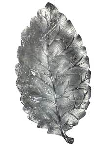 Bandeja de chocolate decorativa metálica de aluminio con forma de hoja de plata artesanal al por mayor - Product Image 3