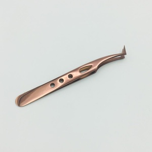 Ensemble de pinces à cils RMI personnalisées, nouveau design, poignée de qualité supérieure, couleur or rose plasma - Product Image 3