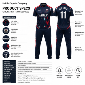 Men's Custom T20 Cricket <b>Kit</b> Sublimated Poly Spandex Jersey and Trousers Professional Team Uniform - Product Image 5