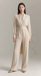 Eid vente en gros 2026 traditionnel musulman femmes turc islamique Abaya pantalon costumes coupe et style affaires blanc travail <span class=keywords><strong>voyage</strong></span> d'affaires - Product Image 2