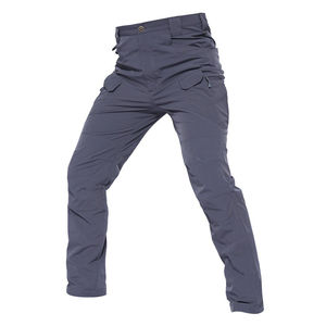 Pantalon de jogging décontracté en toile légère pour homme avec lacets, poches cargo et coupe ample, noir - Product Image 3