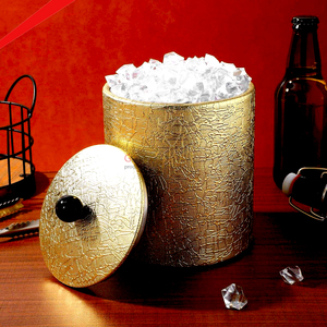 Cubo de Hielo Metálico de Lujo Moderno, Diseño Ecológico Dorado para Servir Bebidas sin problemas en Fiestas y Eventos de Hotel, Enfriador de Vino - Product Image 2
