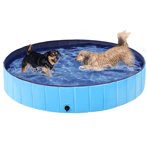 Piscina Plegable para Mascotas para Jardín Exterior XL Azul PVC - Product Image 1