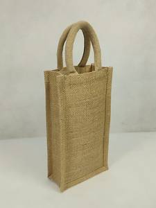 Natural <b>Jute</b> Wine Bottle <b>Gift</b> <b>Bag</b> with Handles, Eco-Friendly Burlap Bottle Carrier <b>Bag</b> for Wine, <b>Gift</b> and Promotional Packaging - Product Image 2