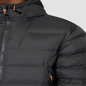 Men's High Quality Winter Puffer Jacket Custom Warm Waterproof Breathable Quick Dry <b>Covered</b> <b>Button</b> Closure V-neck Embroidery - Product Image 5