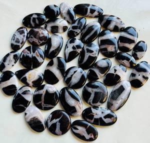 Wholesale Hot Selling Quality Natural Smooth <b>Polished</b> <b>Black</b> Septarian Cabochon Grade Natural Loose Gemstone Jewelry Making - Product Image 3