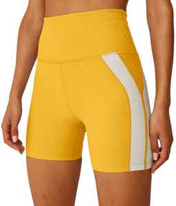 Pantalones de Yoga de Cintura Baja, Sin Costuras, Suaves, Transpirables, Ecológicos, para Mujer, Diseño de Shorts Lavados - Product Image 4