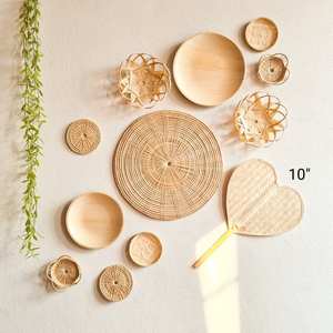 Prix pas cher 2023 Tien Phong artisanat tenture murale décor panier bambou fait main panier décor maison hôtel cadeau - Product Image 2