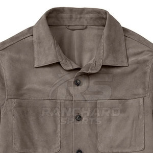 Breathable Mens Classic <b>Suede</b> Leather <b>Jacket</b> Genuine Soft <b>Suede</b> Slim Fit Winter Urban Fashion Layer - Product Image 2