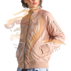 OEM Custom <b>Women's</b> <b>Plus</b> <b>Size</b> Satin <b>Jacket</b> Long Sleeve Zip-Up Closure <b>Women</b> Satin <b>Jackets</b> For Online Sale - Product Image 3