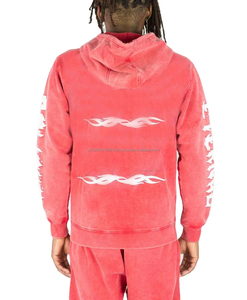 Ensembles de jogging deux pièces surdimensionnés pour hommes, style streetwear d'hiver, sweats à capuche et pantalons de survêtement personnalisés, 100% coton respirant - Product Image 2