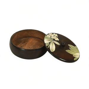 กล่องใส่โรตีไม้ทำมือคุณภาพพรีเมียม พร้อมที่จัดเก็บเครื่องเทศ สำหรับใช้ในครัวเรือน - Product Image 2