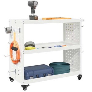 Four-Wheel OBM Customized Auto Repair Mobile Three-Layer Industrial <b>Tool</b> Cart with 300kg Load Capacity - Product Image 1