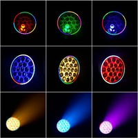 SHEHDS 19x20W RGBLAC Luz de Escenario Móvil con Efecto Beam Wash DMX512 Zoom Luces DJ para KTV Fiesta Bar Concierto