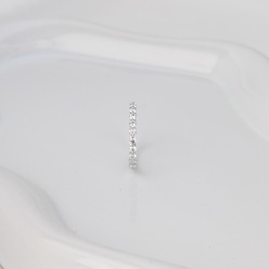 1 Carat Brilliant Lab Grown Diamond 14K Solid Gold IGI Certified Eternity Band Full <b>Circle</b> Wedding <b>Ring</b> Dainty Stackable Minimal - Product Image 3
