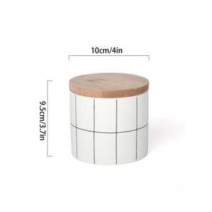 Boîte à pain en métal de luxe avec couvercle en bois pour le rangement du pain, la boulangerie, la cuisine, le garde-manger et l'organisation moderne de la maison - Product Image 2