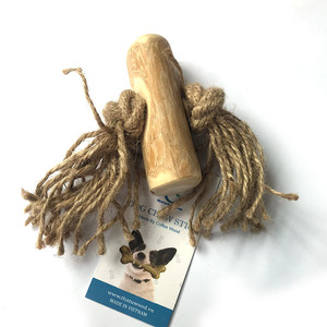 ของเล่นไม้สำหรับสุนัขพร้อมพู่เชือก วัสดุธรรมชาติทนทานสำหรับใช้ในร่ม สไตล์เรียบง่าย อุปกรณ์สำหรับสัตว์เลี้ยง - Product Image 5