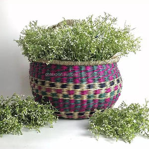 Panier Bolga en matériau naturel, panier en herbe de mer, utilisation décorative de rangement - Product Image 2