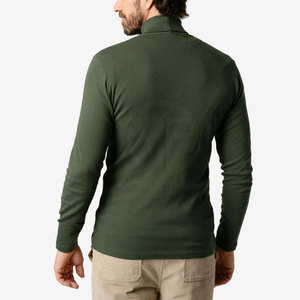 Comfortable Stretch Material Plain High <b>Neck</b> Long Sleeve Layering Top for Cool Weather <b>Men</b> <b>Turtle</b> <b>Neck</b> Shirt - Product Image 3