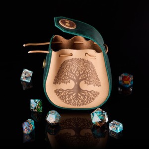Bolsa de Almacenamiento de Dados de Cuero PU con Cordón, Portátil, para Juegos de Rol, Ideal para Regalos, Venta al Por Mayor - Product Image 3