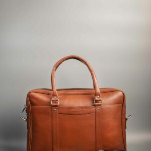 Men Brown Leather Laptop Bag Premium Quality Leather <b>Briefcase</b> with Adjustable Shoulder Strap Custom Logo Available - Product Image 2