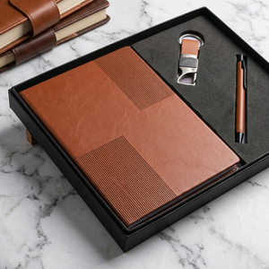 Aurelux RE039 Premium PU Leather A5 Multicolor Diary <b>Notebook</b> with Pen Keychain Office Use Custom Logo Corporate Gift <b>Set</b> - Product Image 4