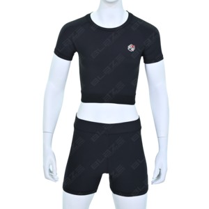 Conjuntos de ropa deportiva para mujer: Top corto con espalda hueca y shorts/leggings para gimnasio - Product Image 2