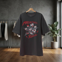 [Produit 100% officiel de Corée] T-shirt en peluche MIGHTEEZ Rock Stage, design rockstar noir, vêtements unisexes pour adultes, K-POP ATEEZ LINE