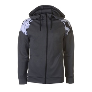 Sweat-shirt à capuche léger en coton polaire pour hommes, sweat-shirt de jogging de sport à fermeture éclair personnalisée pour l'hiver - Product Image 2