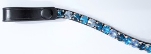 Diadema para Caballo Personalizada con Cristales Rivoli de 10 mm y Cierres Rápidos – Accesorio Ecuestre de Cuero Genuino - Product Image 4