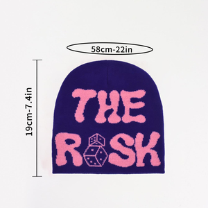 Bonnet tricoté unisexe OEM personnalisé de haute qualité 100 % acrylique, avec étiquette tissée teinte à la lettre, pour l'hiver, le ski et le pêcheur, modèle adulte courant - Product Image 2