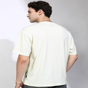 Camiseta con lavado ácido de diseñador gráfico con logotipo personalizado, ropa de calle Vintage Wash de 280g, camiseta tejida con hombros descubiertos y patrón de impresión - Product Image 3